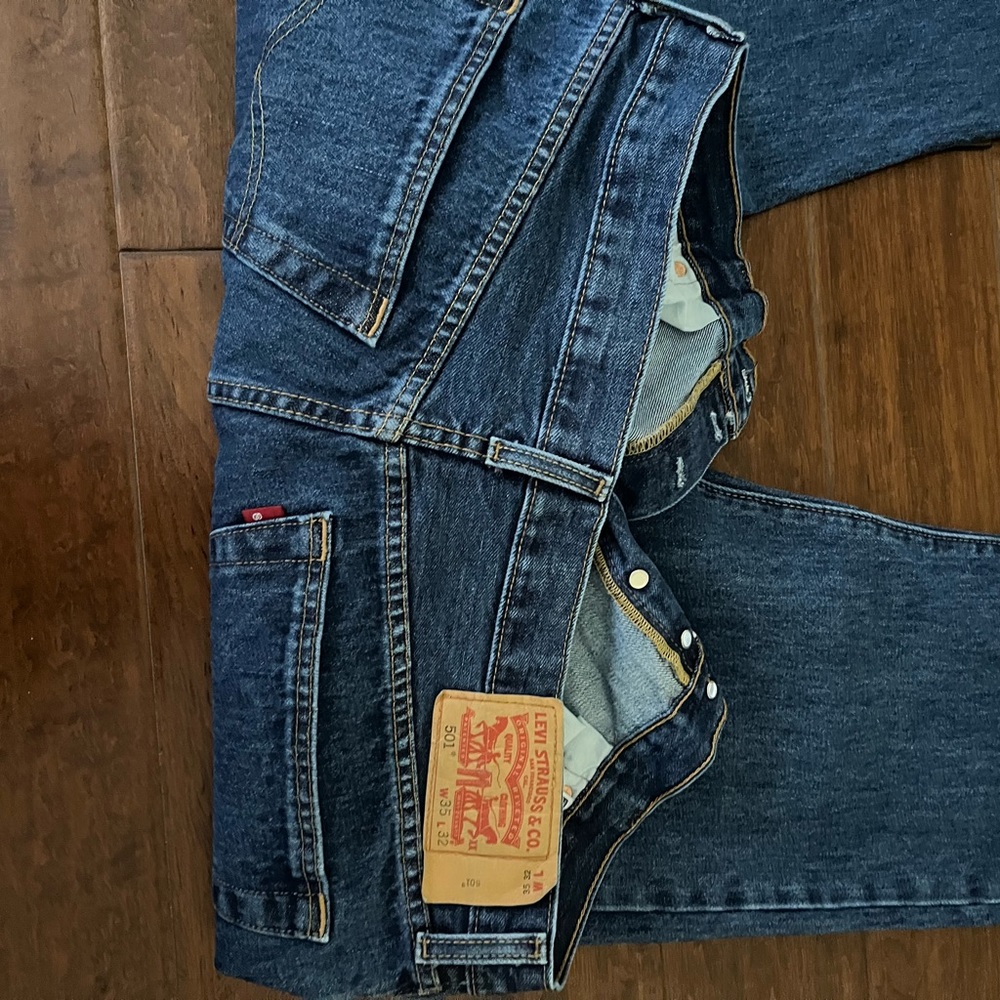 Levi's Blue Straight Jeans Classic Style- 501